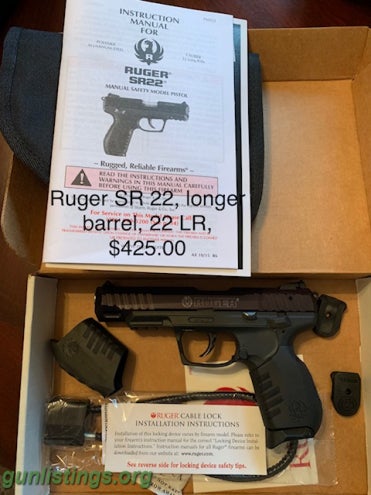Pistols Ruger SR 22, .22 Lr