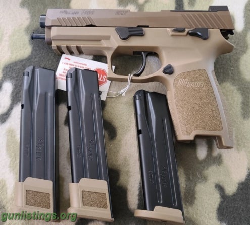 Pistols Sig P320 M17 9mm Luger 2x 21 Round Mags, 1x 17 Round.