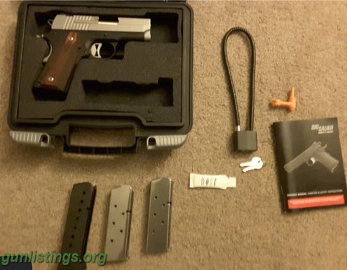 Pistols Sig Sauer 1911 Ultra Compact 45.cal W/night Sites