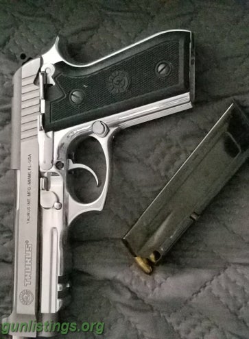 Pistols Taurus 92 9mm Nickel Finish