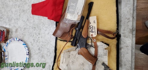 Pistols Thompson Center Contender. .22. And Extras