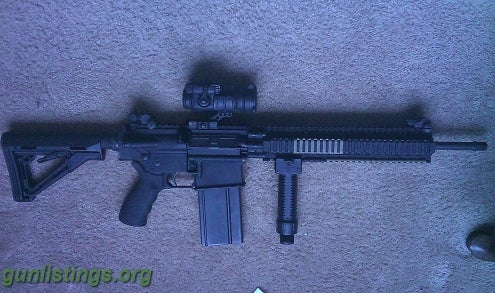 Rifles Armalite AR10 7.62 .308 W/ Aimpoint And Extras