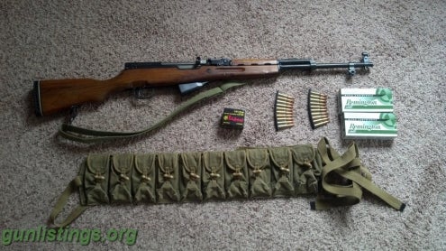 Rifles SKS W/ 170 Rounds And Bandolier