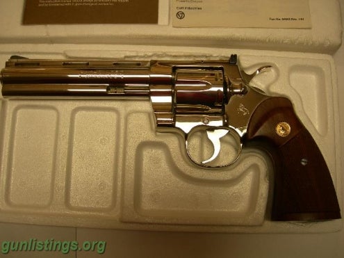 Colt Python 6Inch Nickel NIB in central michigan, Michigan gun ...