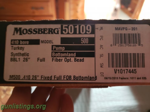 Shotguns Mossberg 500 .410 Turkey