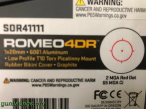 Accessories Sig Sauer Romeo 4DR Red Dot