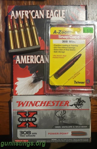 Ammo .308 Winchester/federal...65 Rounds Ammo/snap Cap