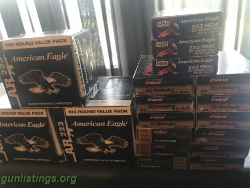 Ammo 1,250rds Of .223 And 1,400rds Of 9mm
