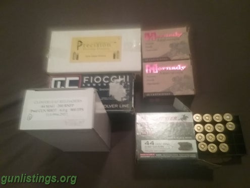 Ammo 204rds Of Fmj 44 Mag. Hornady&other Hps