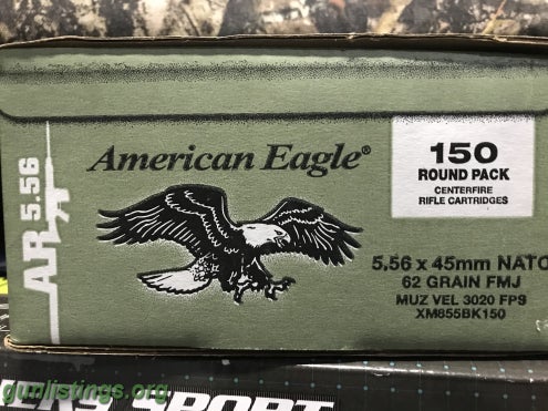 Ammo 5.56 Federal Unopened Can Of 55 Grain Fmj