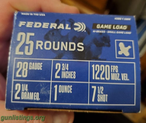 Ammo Federal 22lr Range Pack 800 Rounds And 28 Gauge Shells