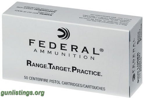Ammo Federal 9mm Luger 115 Grain FMJ