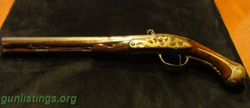 Collectibles Antique Flintlock Pistol CIRCA
