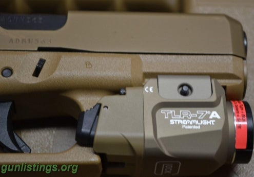 Pistols Glock G19X FDE W/Light In 9mm With 4.02