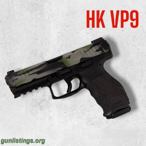 Pistols HK VP9 9MM PISTOL EXCLUSIVE CAMO CERAKOTE, 4.1