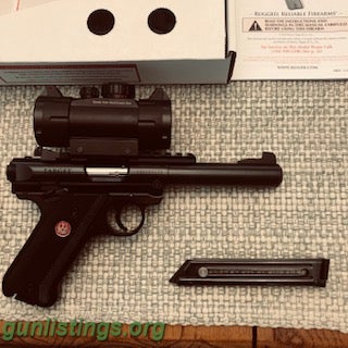 Pistols Ruger MK IV Target Pistol With Red Dot Sight