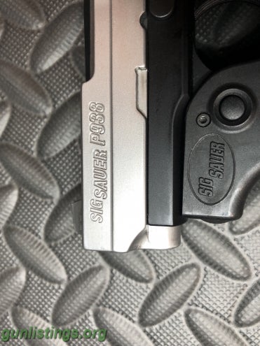 Pistols Sig P938 Stainless 9mm W Laser & Ambi Holsters