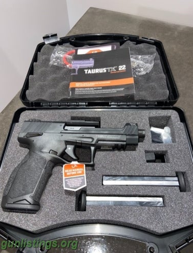 Pistols Taurus TX22 Competition, 22LR, (3) -16 Round Mags, New