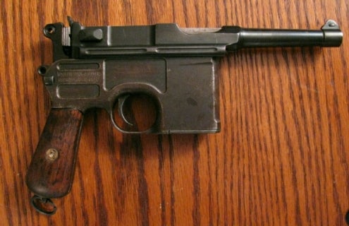 Pistols Mauser C96 Broomhandle Bolo 9mm.