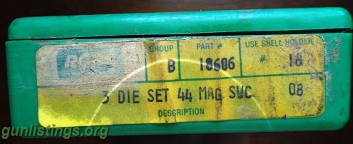 RCBS 44 Mag SWC Reloading 3 Die Set 18606 for sale online 