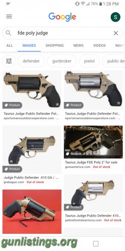 Pistols Iso Fde And Grey Poly Judge
