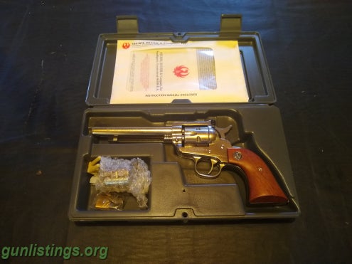 Pistols Ruger Single Six Stainless 22lr/.22mag Revolver