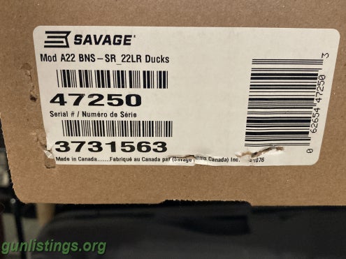 Rifles Ducks Unlimited Savage A22 BNS 22