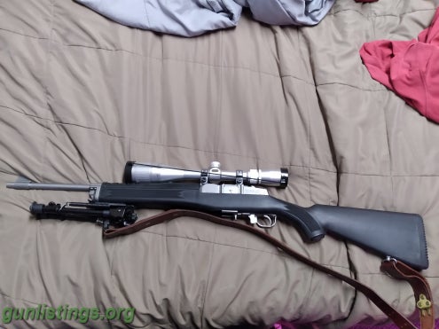Rifles Ruger Mini-14 Stainless Steel Black Synthetic Stock