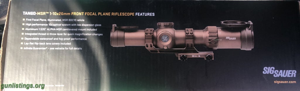 Accessories Sig Sauer Tango MSR 1-10x26mm Riflescope