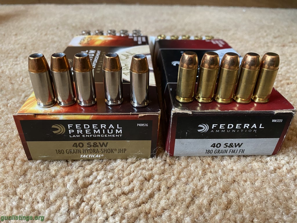 Ammo 40 Cal Fmj And Hp
