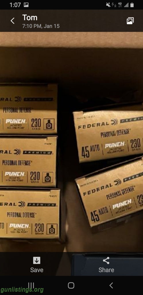 Ammo 45acp Federal Punch 230gr Home Defense, 3 New Boxes