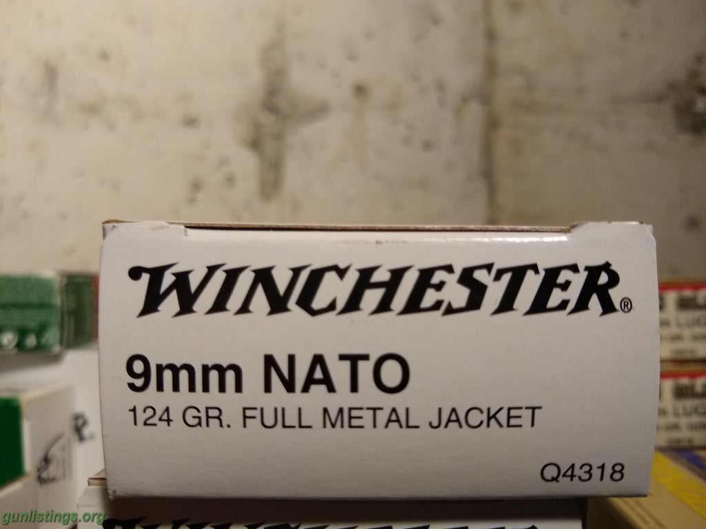 Ammo 9mm Ammo: Winchester 9mm NATO