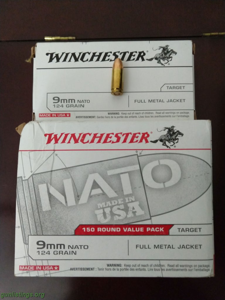 Ammo 9mm NATO 200 Rounds 124gr