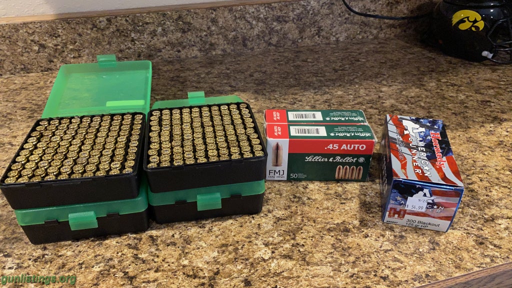 Ammo Ammo 9mm, 45ACP And 300 BLK