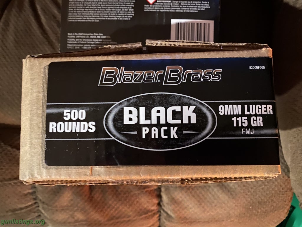 Ammo Blazer Brass Black Pack 500 Rounds