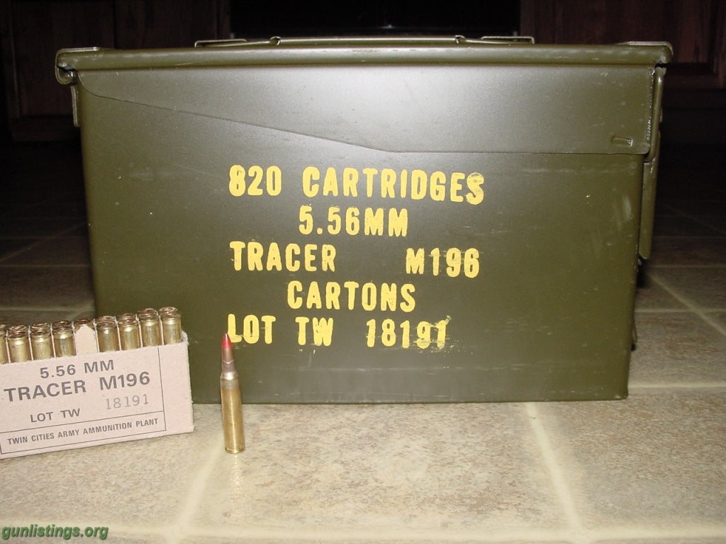 Gunlistings ammo bulk 5 56 mm nato 223 m196 military spec