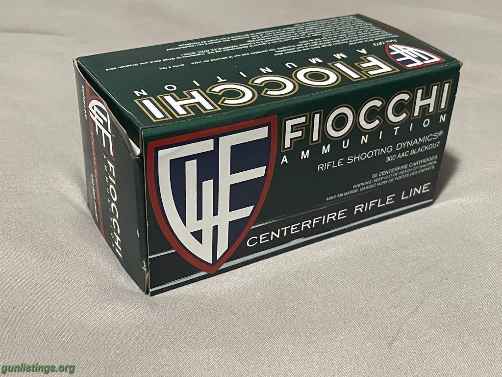 Ammo Fiocchi .300 Blackout AAC 150 Grain (50 Rounds)