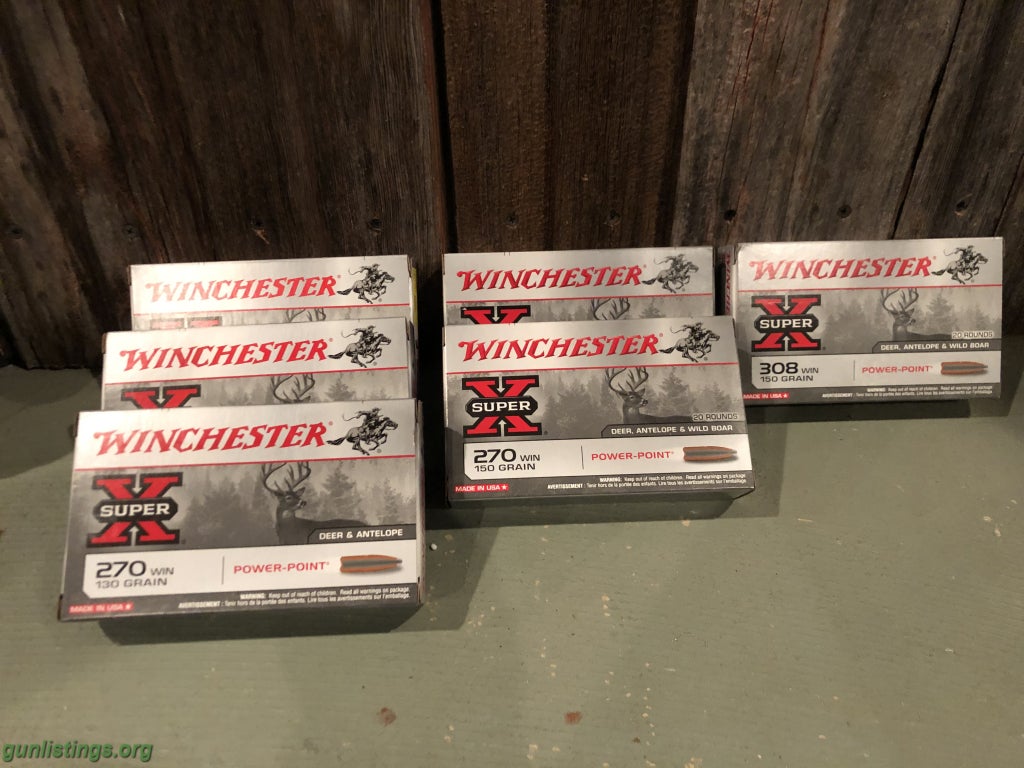 Ammo Winchester 270 Win, 308 Win