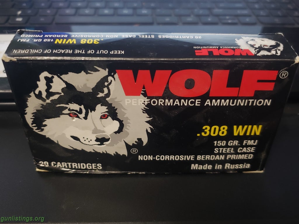 Ammo Wolf 308 150 Grain 14 Rounds