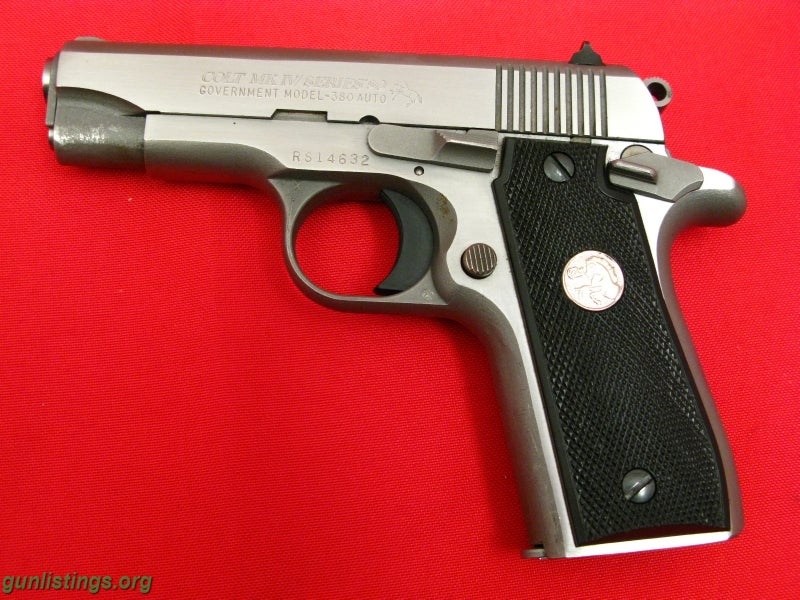 Pistols COLT ~ GOVERNMENT .380 AUTO -- STAINLESS