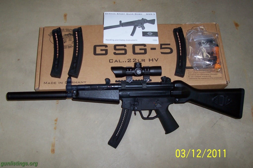 Gunlistings.org - Pistols GSG-5 22LR W/ACCESSORIES.