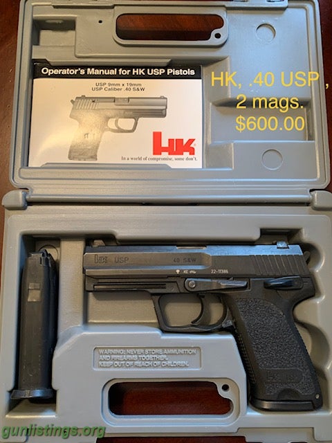 Pistols HK .40 USP