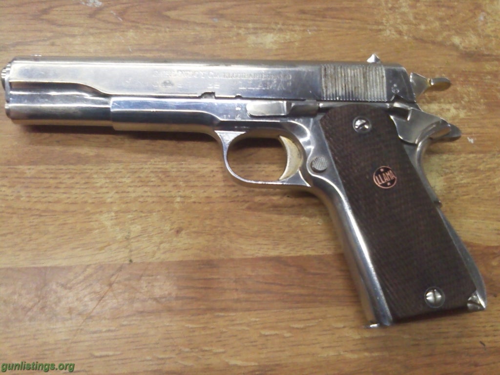 Pistols Llama 9mm 38 1911.