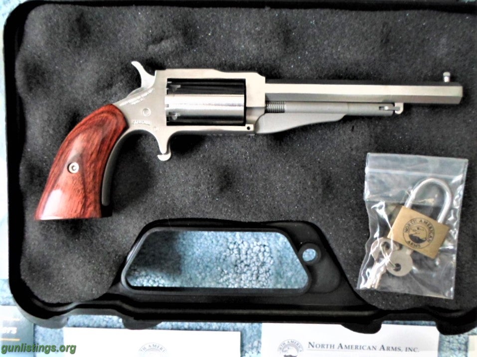 Pistols North American Arms The Earl 22 Magnum New In The Case