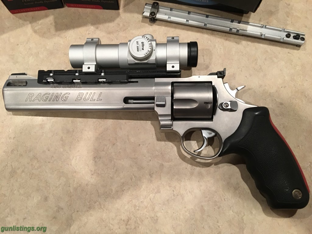 Pistols Taurus Raging Bull - 454 Casull - UltraDot & Ammo.