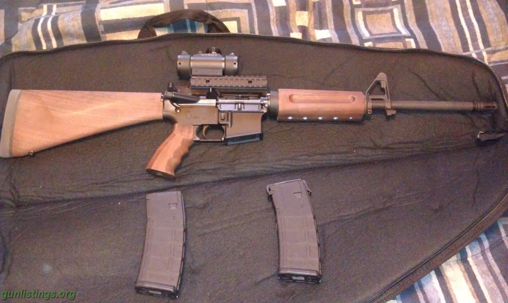 Rifles AR 15 With Wood Stocks