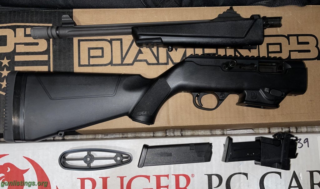 Rifles Ruger PC Carbine 9mm Like New (works With Glock Mags)