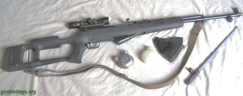 Rifles SKS Rifle, Dragonov Skeletonized Stock, With Scope