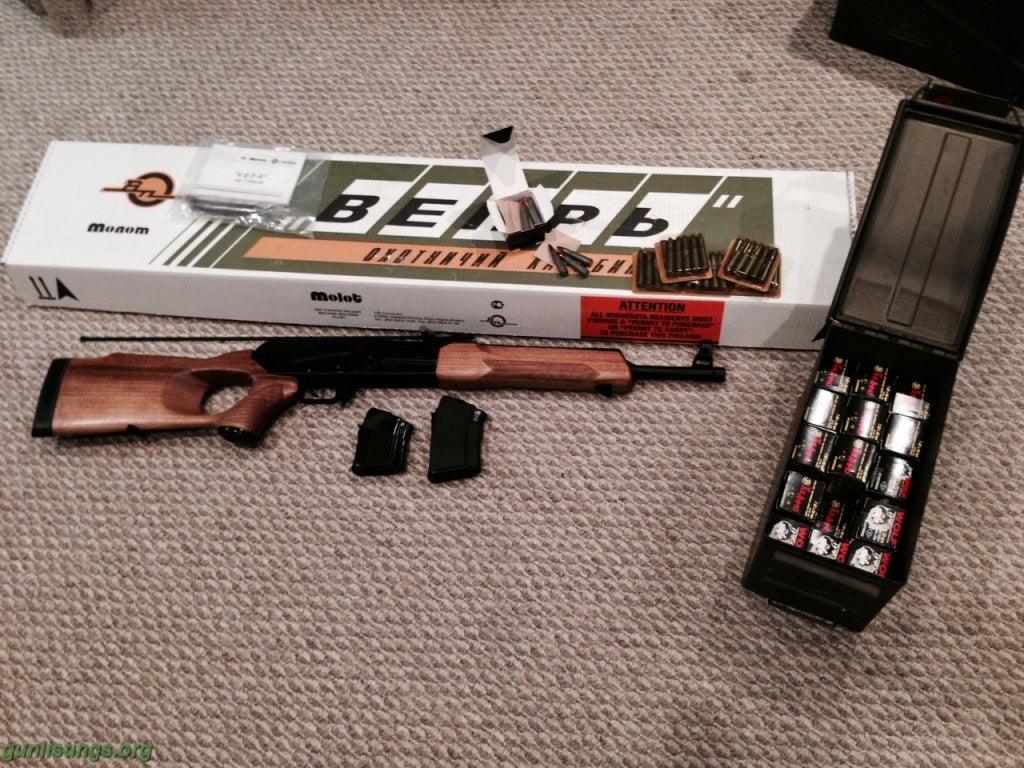 Gunlistings rifles vepr 7 62x39 molot 16 semi auto rifle with ammo