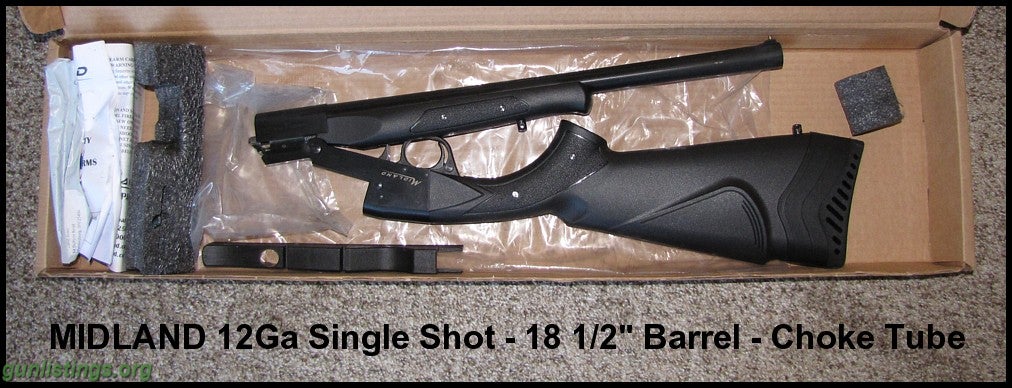 Shotguns Sell/TRADE - MIDLAND Backpacker 12 Ga SS Shotgun